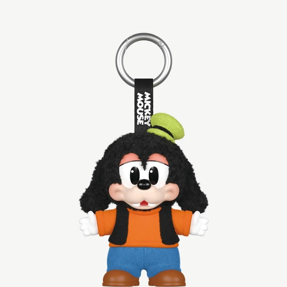 Disney Goofy Plush Keychain - Black, Orange, Blue, Green